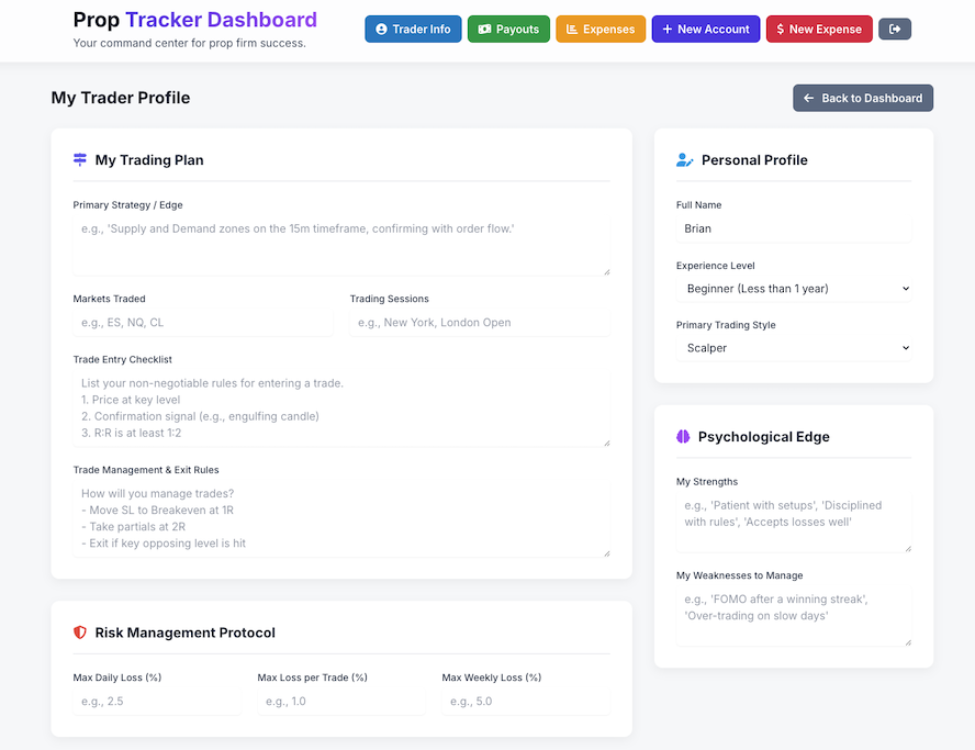 Expense and ROI Analysis Page